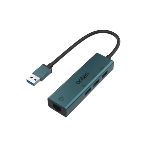 Onten OTN-5220 4-in-1 USB Hub with LAN Adapter